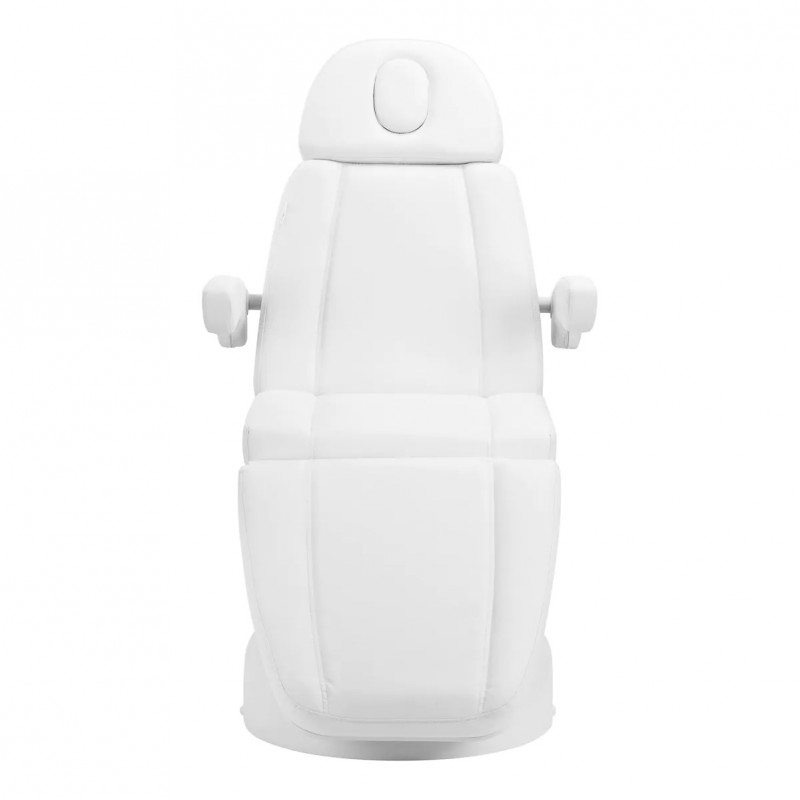 Lux 4 motoren elektrische cosmetische stoel, wit met houder Lux 4 motoren elektrische cosmetische stoel, wit met houder