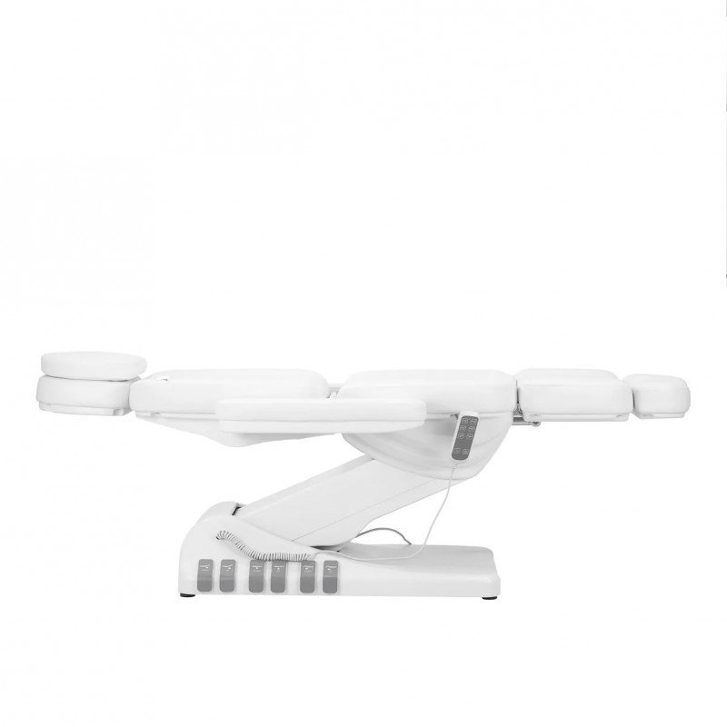 Luxe elektrische schoonheidsstoel 3 motoren wit voetbediening Luxe elektrische schoonheidsstoel 3 motoren wit voetbediening