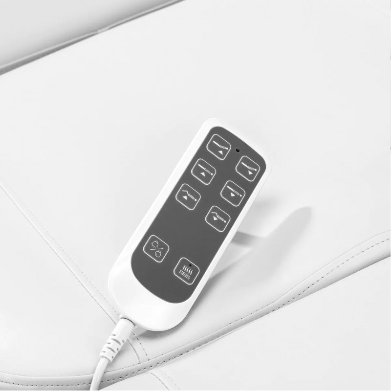 Luxe elektrische schoonheidsstoel 3 motoren wit voetbediening Luxe elektrische schoonheidsstoel 3 motoren wit voetbediening