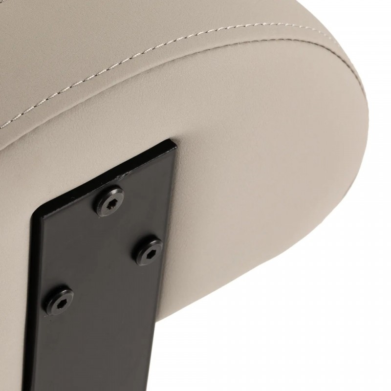 kapperskruk grijsbeige met rugleuning kapperskruk grijsbeige met rugleuning