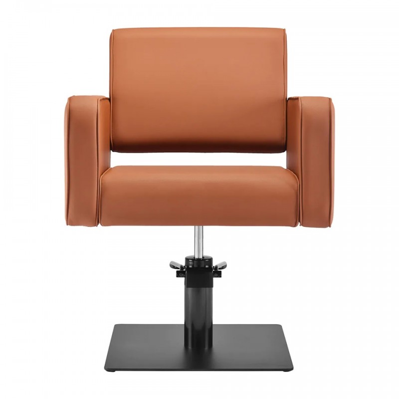 Kappersstoel Bruin met zwarte voet Kappersstoel Bruin met zwarte voet