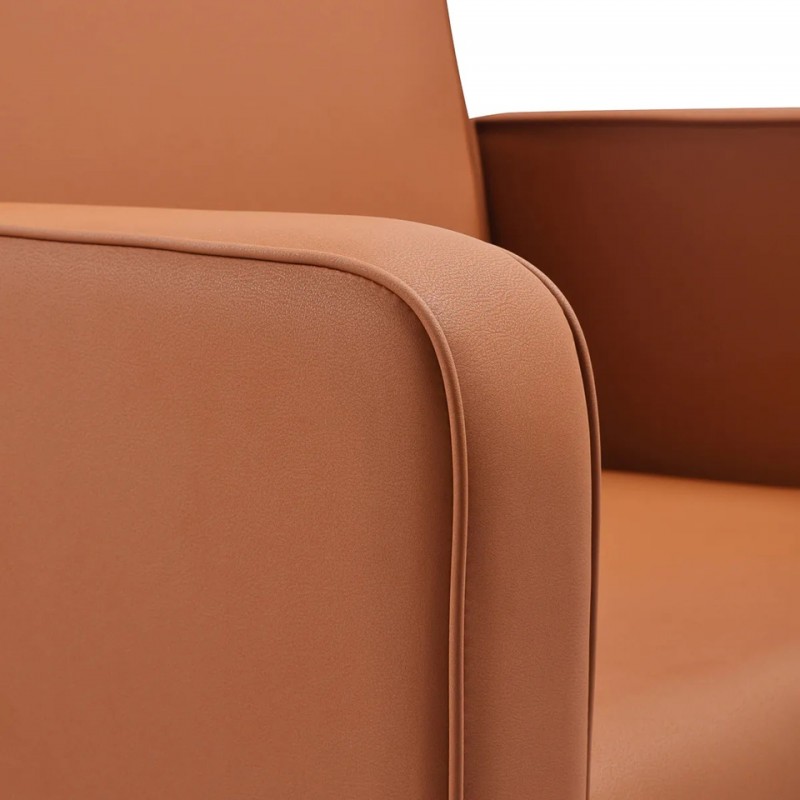 Kappersstoel Bruin met zwarte voet Kappersstoel Bruin met zwarte voet